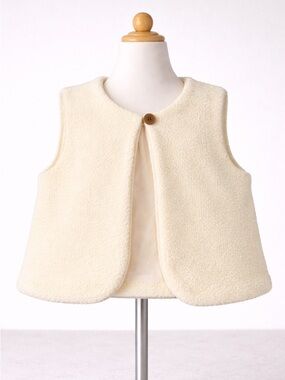 NWOT Bisby Cream Vest Size 2t Girls